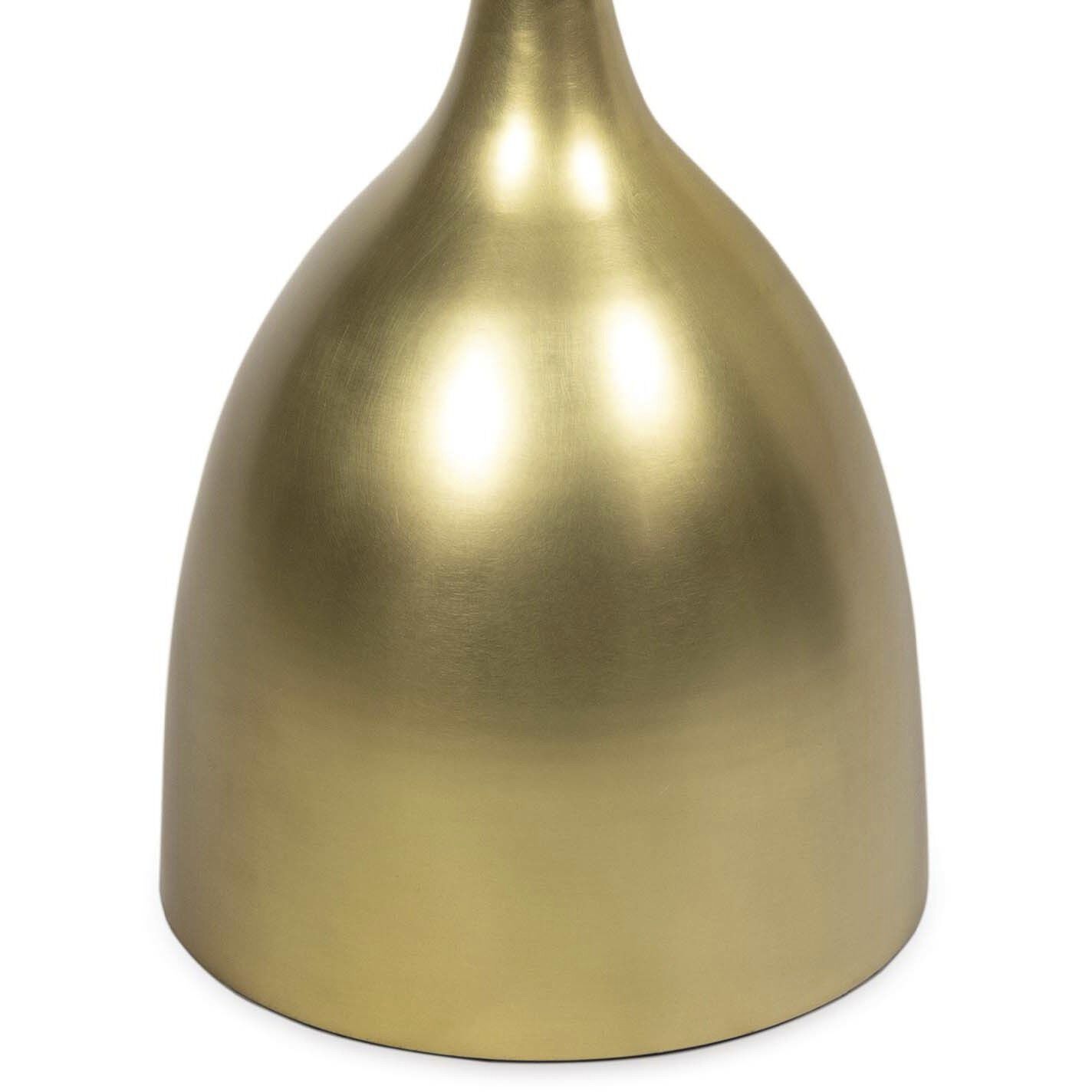 Logan Accent Table in Natural Brass